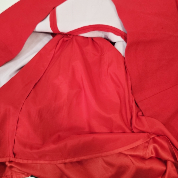 Sirina Red Wool Midi Dress – Lined with Pockets Sz XL - Picture 15 of 16